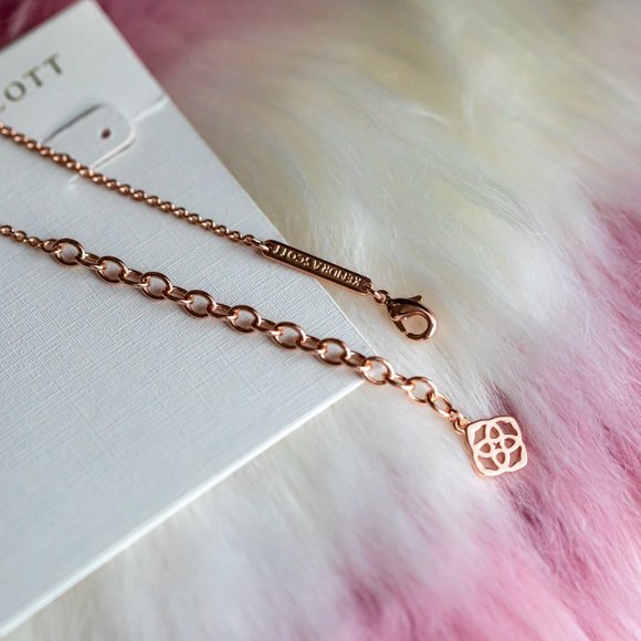 Kendra Scott Rose Gold ELISA Drusy Necklace - Picture 3 of 3